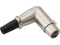 Gniazdo XLR mikrofonowe 3pin kątowe na kabel (0718