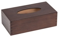 CHUSTECZNIK drewniany pudełko na chusteczki BRĄZ