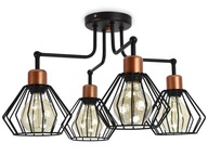 Lampa Stropné Svietidlo Loft Edison z drôtu Drôtený 720-4