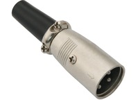 Wtyk XLR conon mikrofonowy 3pin na kabel fv (0725)