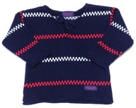 PETERSON&MAJA KARINGON ciepły sweter dziecięcy bawełniany w paski 80