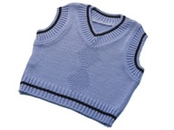 Sweterek do chrztu dla chłopca ubranko pulower r68