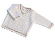 Sweterek do chrztu dla chłopca ubranko rozmiar 74