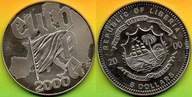LIBERIA 5 Dollars 2000 r. Europa