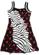 PUSSYCAT SUKIENKA DZIANINA ZEBRA GROSZKI L 40