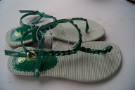 KLAPKI zielone Z KAMYKAMI NA PASKACH 36 primark