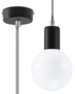 Lampa wisząca EDISON szara
