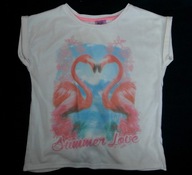 F&F ŚLICZNA BLUZKA BLUZECZKA FLAMINGI BDB+