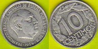 Hiszpania 10 Centimos 1959 r.