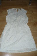 Sukienka TK MAXX, r. M ecru, piękna, nowa, koronka!