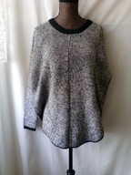 Sweter biało czarny "nietoperz" - S/M