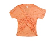 BLUZKA DAMSKA ŁOSOSIOWA WIĄZANA ROZMIAR 34 (291)