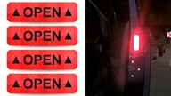 4 Sztuki Naklejki odblaskowe OPEN RED Auto Drzwi