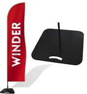 Flying baner WINDER 290cm + Podstawa płaska FLAGA