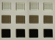 Chladnička magnety sklenené mozaika 12ks 23x23mm