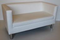 Kanapa Meble Womil Sofa 120 x 67 cm skóra sztuczna biały
