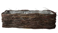 Osłonka 20 cm drewno odcienie brązu i beżu