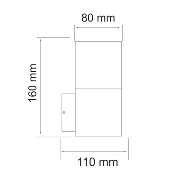 НЬЮ-ЙОРК Настенный светильник IP44 Графит E27 POLUX