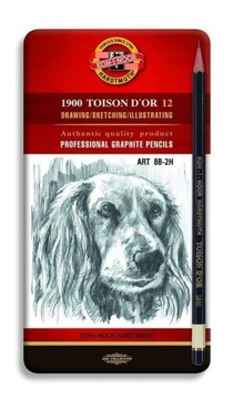 Набор ПРОФЕССИОНАЛЬНЫХ КАРАНДАШЕЙ для эскизов 8B-2H Koh-I-Noor ВЫСОКОГО КАЧЕСТВА