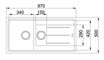 FRANKE BASIS BFG 651 МОЙКА из ГРАНИТА ОНИКС