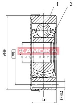 ВНУТРЕННИЙ ШАР VW VENTO 1.8 1.9 TD TDI 2.0 2.8