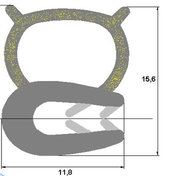 Универсальный резиновый уплотнитель для дверей.