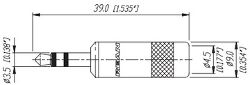 NEUTRIK NYS231 СТЕРЕО МИНИ-ШТЕКЕР 3,5 мм, никель