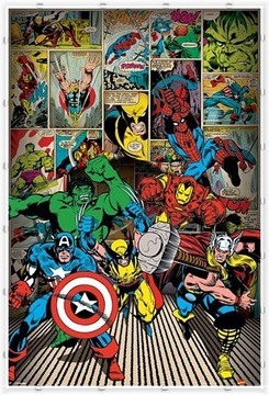 Комиксы Marvel Железный Человек Тор Халк - постер 61x91,5