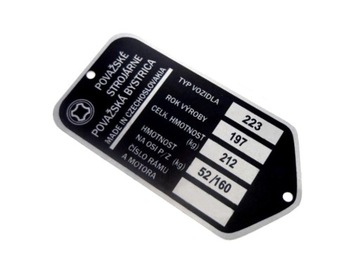 TABLICZKA ZNAMIONOWA JAWA 50 TYP 223 JAWKA
