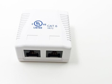 розетка x2 Proskit UTP RJ45 кат.6 для поверхностного монтажа