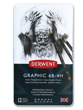 DERWENT Graphic Medium 12. Набор из 12 карандашей.