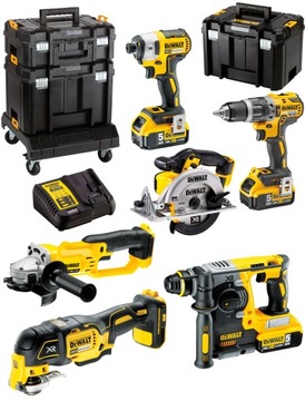 КОМБО-набор из 6 инструментов с аккумуляторами DeWALT DCK654P3T 3x5 Ач.