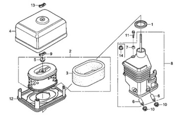 Прокладка фильтра HONDA GX120 GX160 16271-ZE1-000