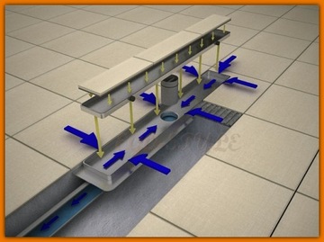 KESMET DRAIN Линейный 110см Встраиваемый в стену