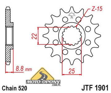 Zestaw napęd-owy KTM 450 SX-F 07-12r S.Wzmocniony