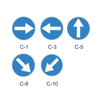 Наклейка на дорожный знак C1 C3 C5 C9 C10 Lico 600