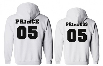 кофты для пар с капюшонами PRINCE и PRINCESS размер XXL