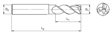 Фреза VHM для ALUMINIUM Heavy Cut, хвостовик 4 мм, 4 мм, ЧПУ