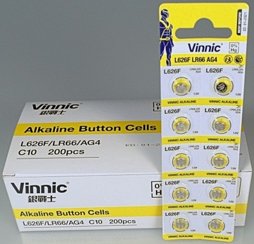 2x ЩЕЛОЧНАЯ БАТАРЕЯ AG4 VINNIC 377 626 G4 LR66