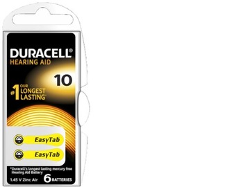 30 батареек для слуховых аппаратов DURACELL 10 PR70