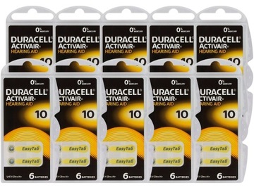 60 x 10 слуховых батарей PR70 Duracell ActivAir