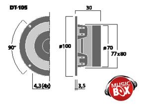 MONACOR DT-105 ТВИТЕР 50 Вт 8 Ом