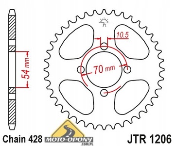 Комплект привода Honda CBR 125 R Super Power Chain.