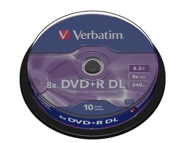 VERBATIM DVD+R DL 8.5GB 8x Торт 10 шт лучший!