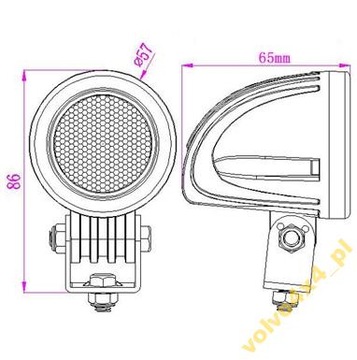 ЛАМПА ДАЛЬНЕГО ДИАПАЗОНА ТОЧЕЧНО-ГАЛОГЕННАЯ СВЕТОДИОДНАЯ CREE 10W MOTO