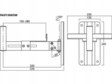 MONACOR PAST-500/SW Настенное крепление для колонок