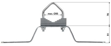 НАСТЕННЫЙ ЗАЖИМ OMM-50W6