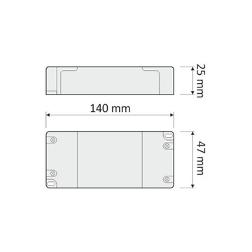 STANDARD PLUS Блок питания для светодиодов 12В 33Вт 2,75А