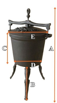 ОХОТНИЧИЙ КОЛДЕЛЬ 15Л ЧУГУННЫЙ ГОРШОК ПОЛЬСКИЙ ЛИТОЙ