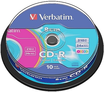 Торт Verbatim Mini CD-R 10 шт. 210 МБ 8 см